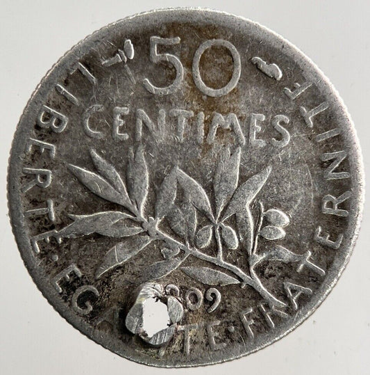 1909 France 50 Centimes Silver Coin | Collectable Grade