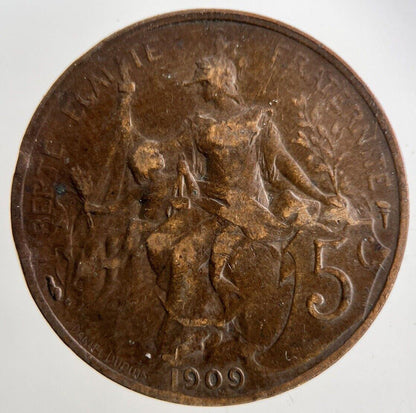 1909 France 5 Centimes Coin | Collectable Grade