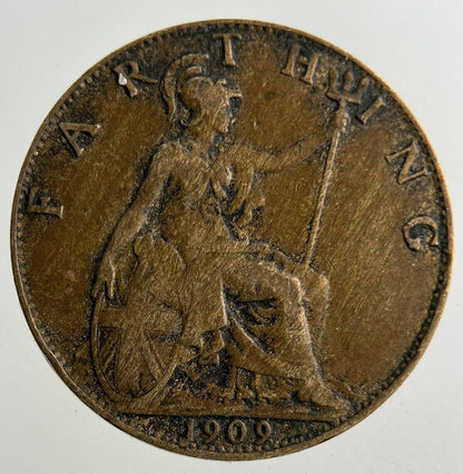 1909 Edward VII Farthing Coin | Fine Collectable Grade