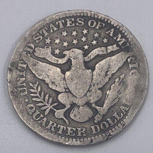 1909 US USA Barber Quarter | American Silver Coin | Collectable Grade | a216