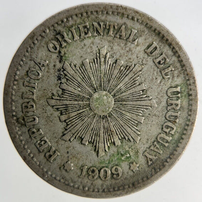 1909 Uruguay 5 Centesimos Coin | Fine Collectable Grade