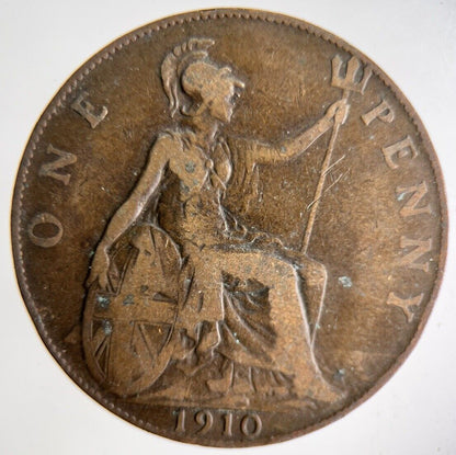 1910 Edward VII One Penny Coin | Fine Collectable Grade