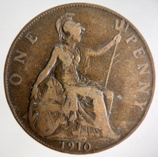 1910 Edward VII One Penny Coin | Fine Collectable Grade