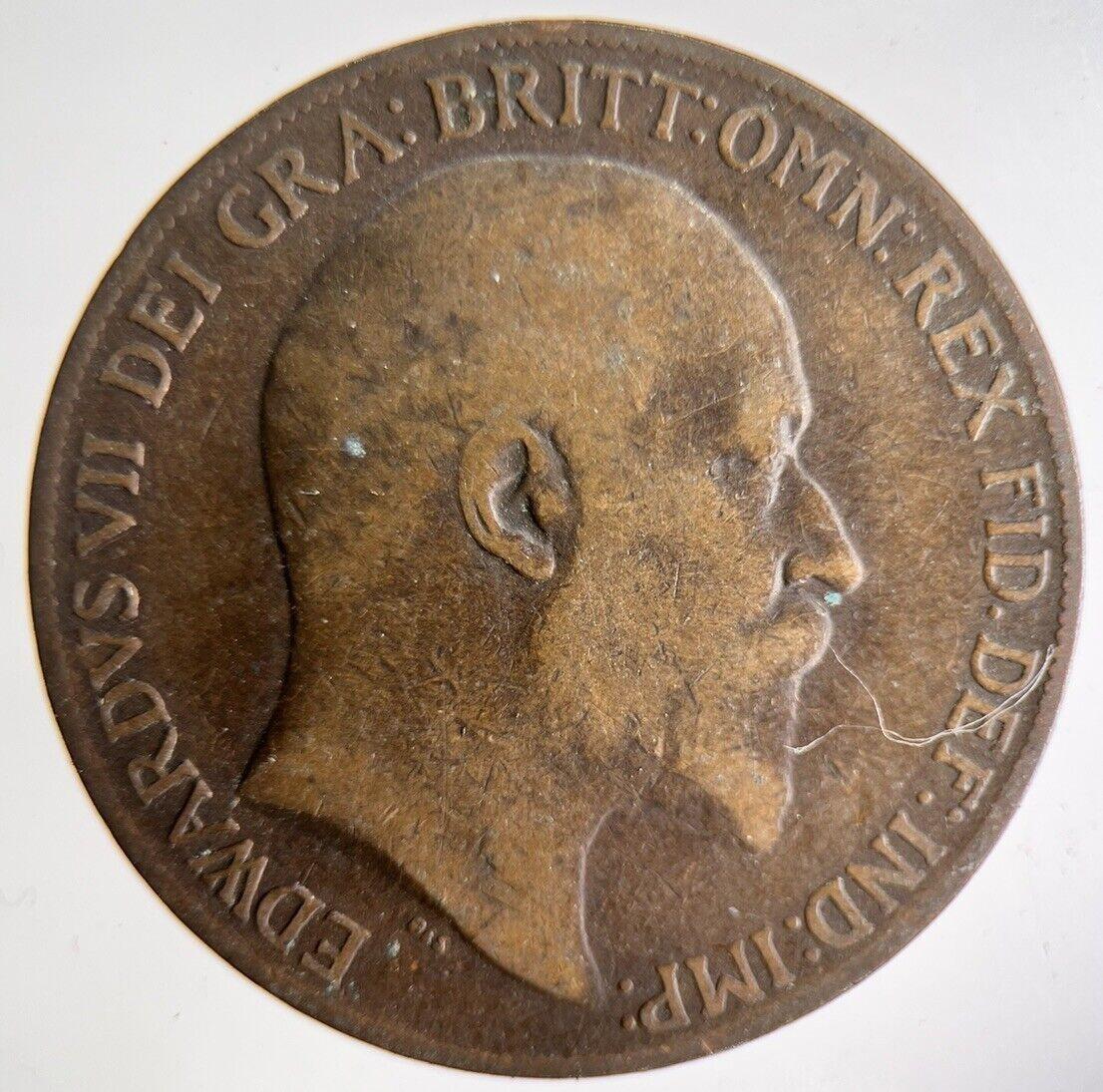 1910 Edward VII One Penny Coin | Fine Collectable Grade