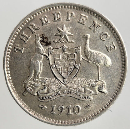 1910 Australia Threepence Silver Coin | Very High Grade