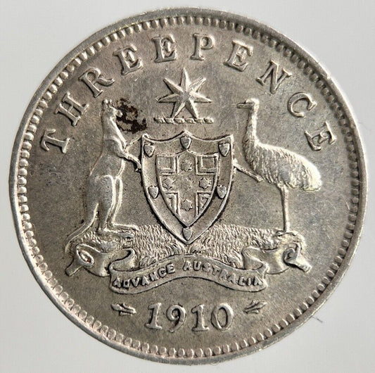 1910 Australia Threepence Silver Coin | Very High Grade