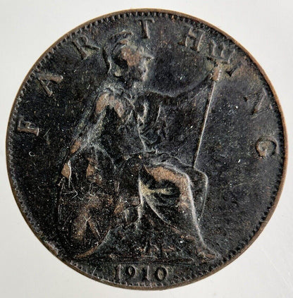 1910 Edward VII Farthing Coin | Fine Collectable Grade