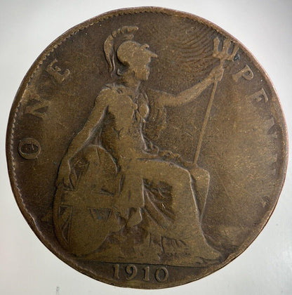 1910 Edward VII One Penny Coin | Collectable Grade