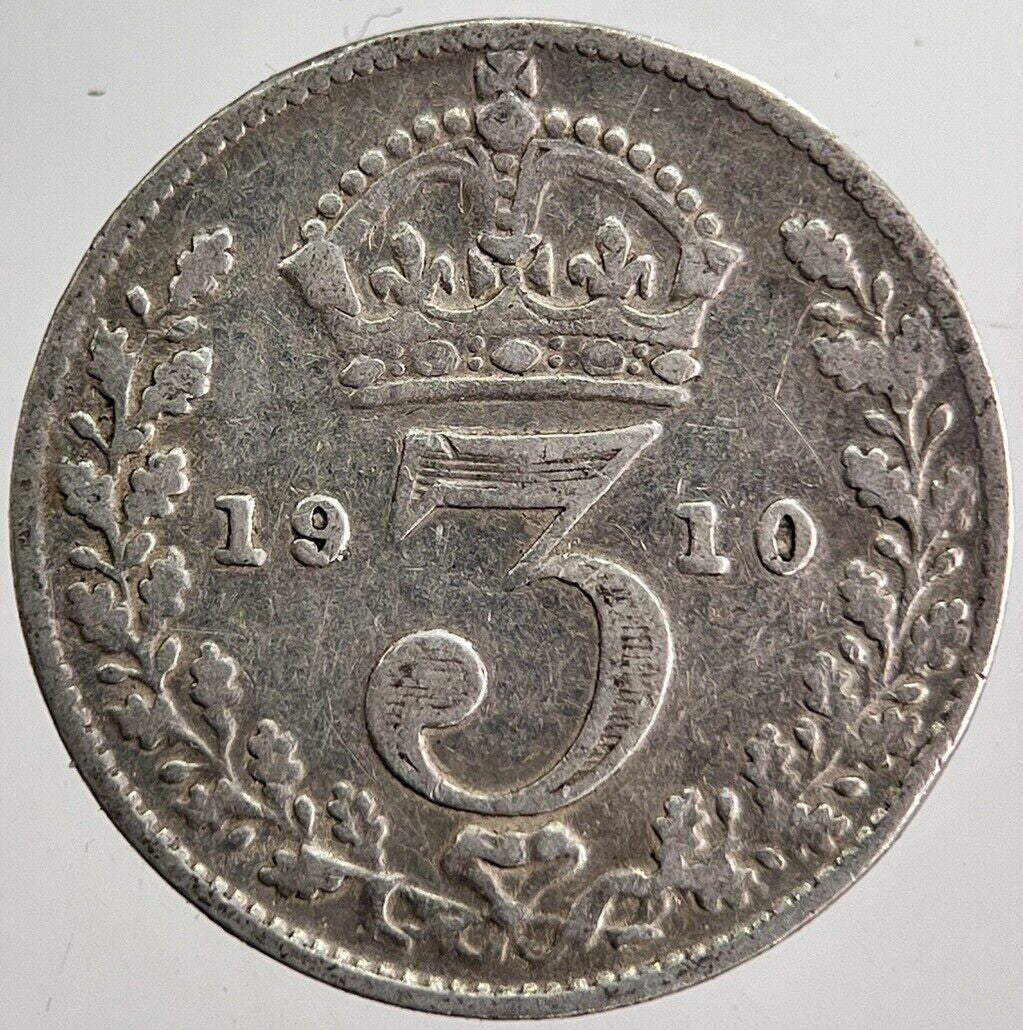 1910 Edward VII Threepence Silver Coin | Collectable Grade | a8726