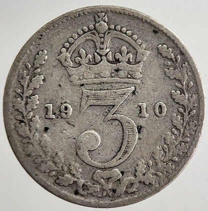 1910 Edward VII Threepence Silver Coin | Collectable Grade | a8868