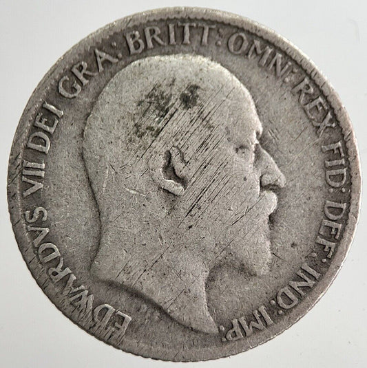 1910 Edward VII Sixpence Silver Coin | Collectable Grade | a8286