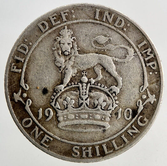 1910 Edward VII One Shilling Silver Coin | Fine Collectable Grade