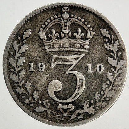 1910 Edward VII Threepence Silver Coin | Collectable Grade