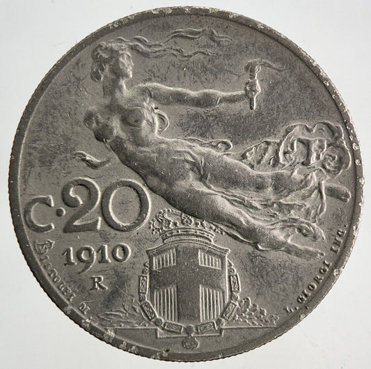 1910 Italy 20 Centesimi Coin | Fine Collectable Grade