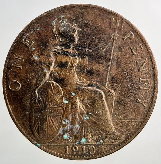 1910 George V One Penny Coin | Collectable Grade
