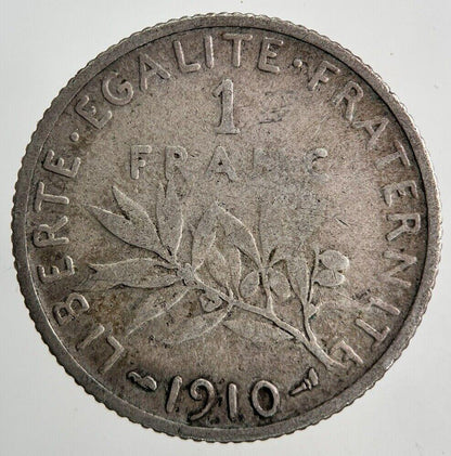 1910 France 1 Franc Silver Coin | Collectable Grade