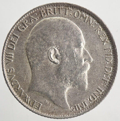 1910 Edward VII Sixpence Silver Coin | Very High Grade | a9550