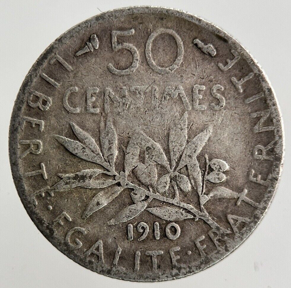 1910 France 50 Centimes Silver Coin | Collectable Grade
