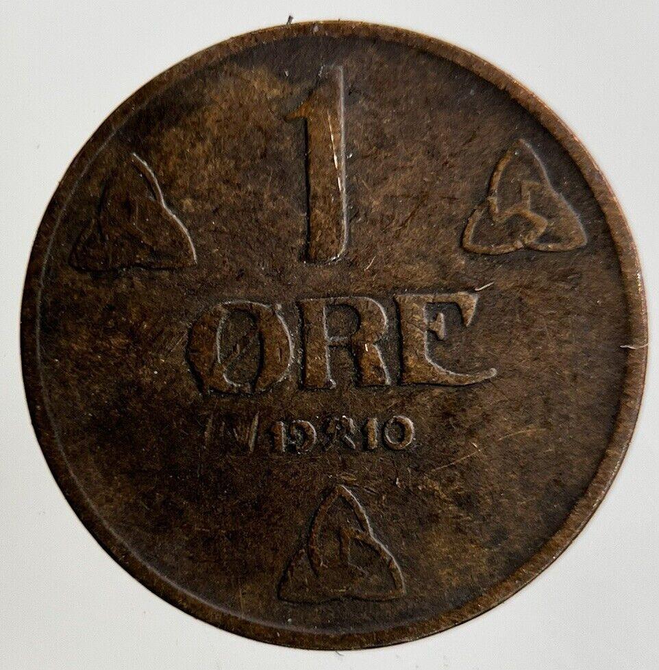 1910 Norway 1 Ore Coin | Fine Collectable Grade