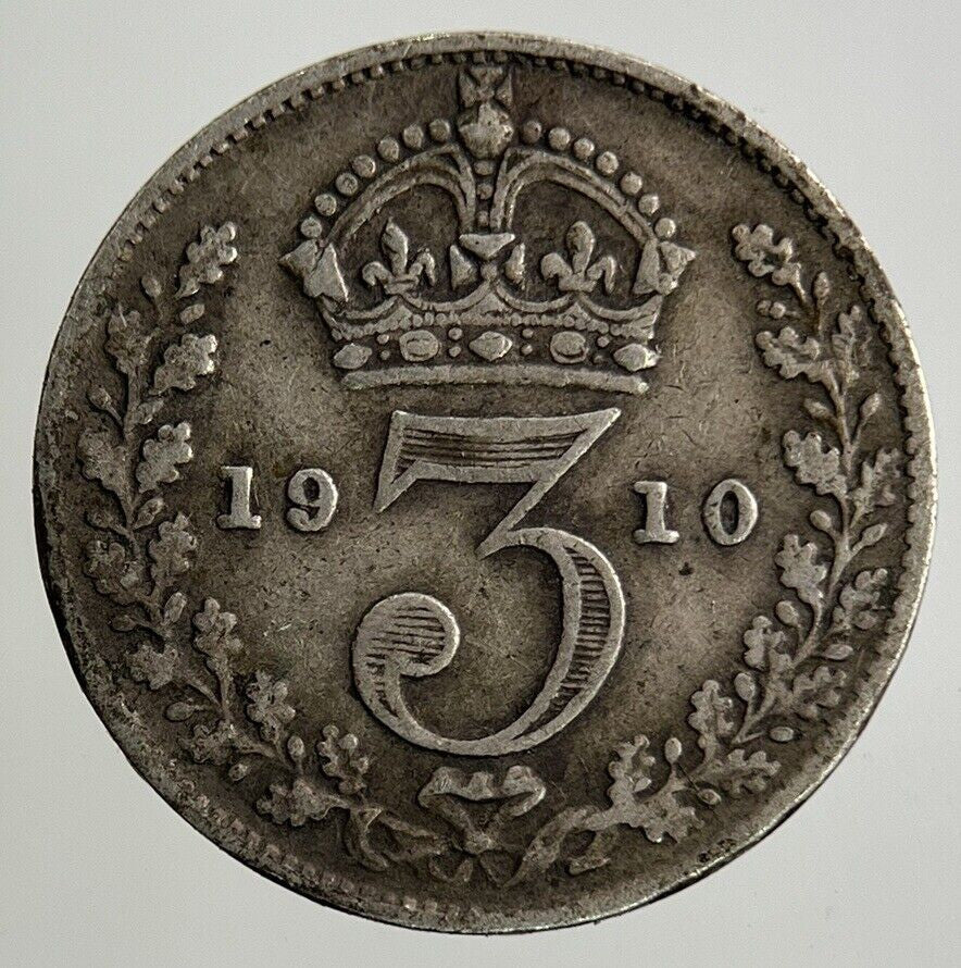1910 Edward VII Threepence Silver Coin | Fine Collectable Grade