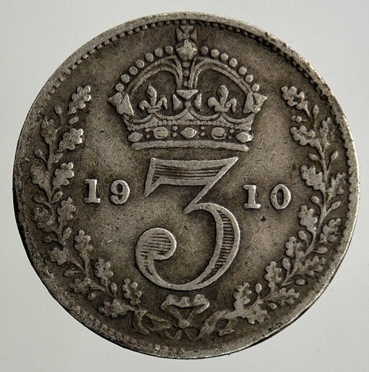 1910 Edward VII Threepence Silver Coin | Fine Collectable Grade