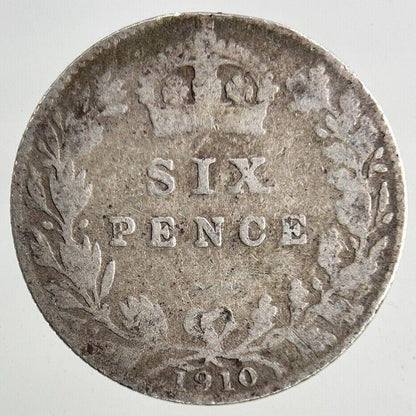 1910 Edward VII Sixpence Silver Coin | Collectable Grade