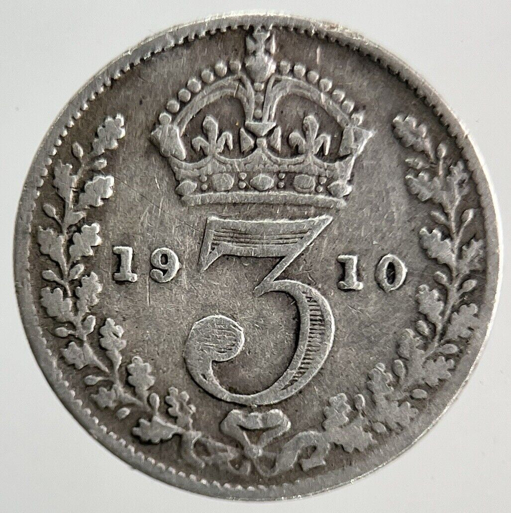 1910 Edward VII Threepence Silver Coin | Fine Collectable Grade