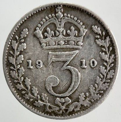 1910 Edward VII Threepence Silver Coin | Fine Collectable Grade