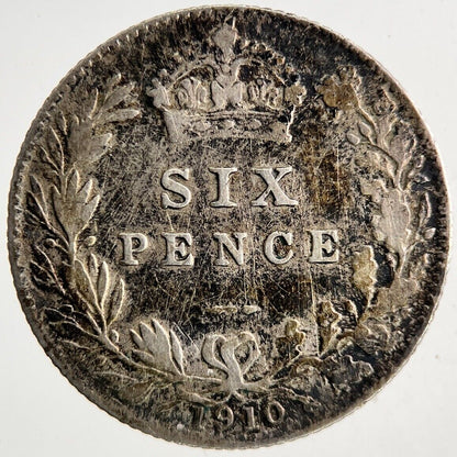 1910 Edward VII Sixpence Silver Coin | Fine Collectable Grade
