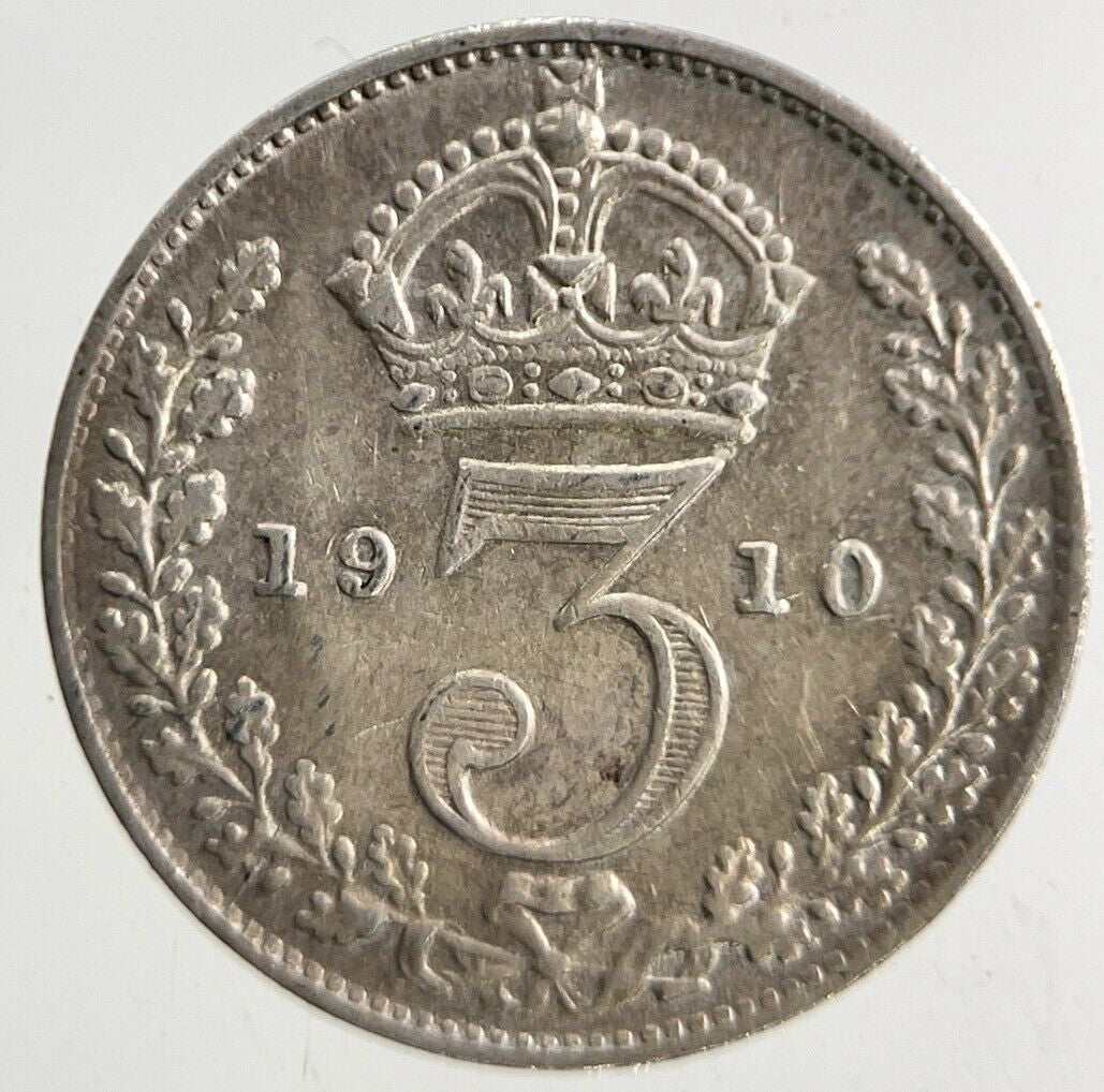 1910 Edward VII Threepence Silver Coin | Very High Grade