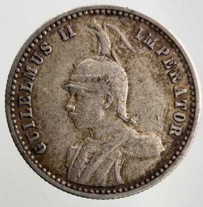 1910 Germany East Africa 1/4 Quarter Rupee Silver Coin | Fine Collectable Grade