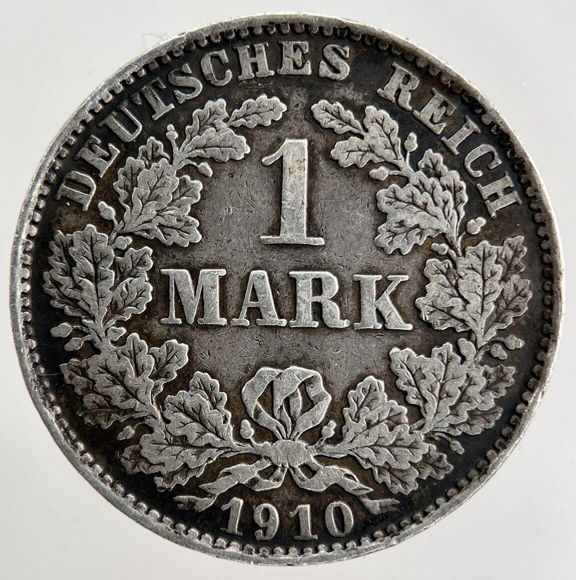 1910 Germany 1 Mark Silver Coin | Very High Grade