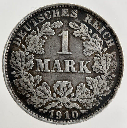 1910 Germany 1 Mark Silver Coin | Very High Grade