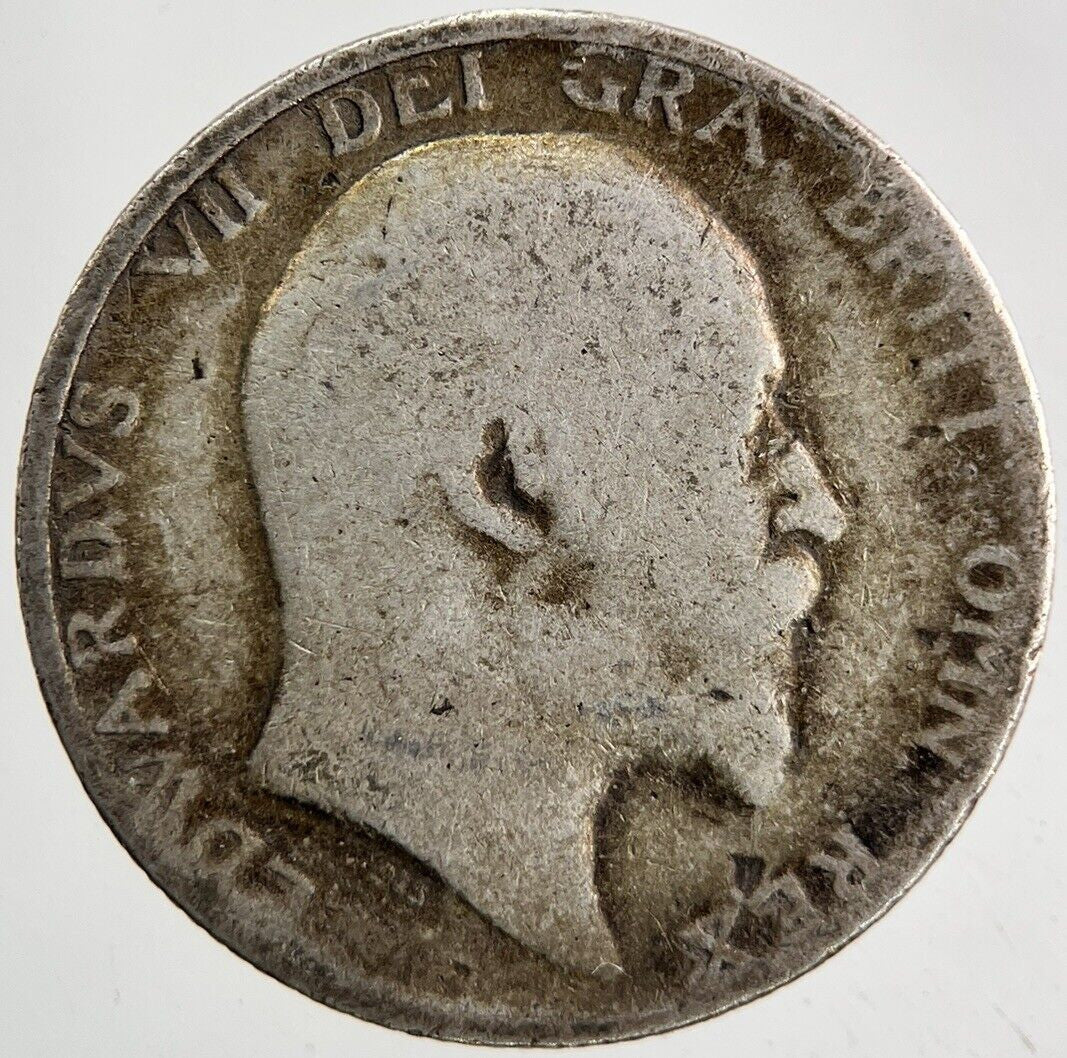 1910 Edward VII Shilling Silver Coin | Fair Grade