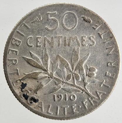 1910 France 50 Centimes Silver Coin | Collectable Grade