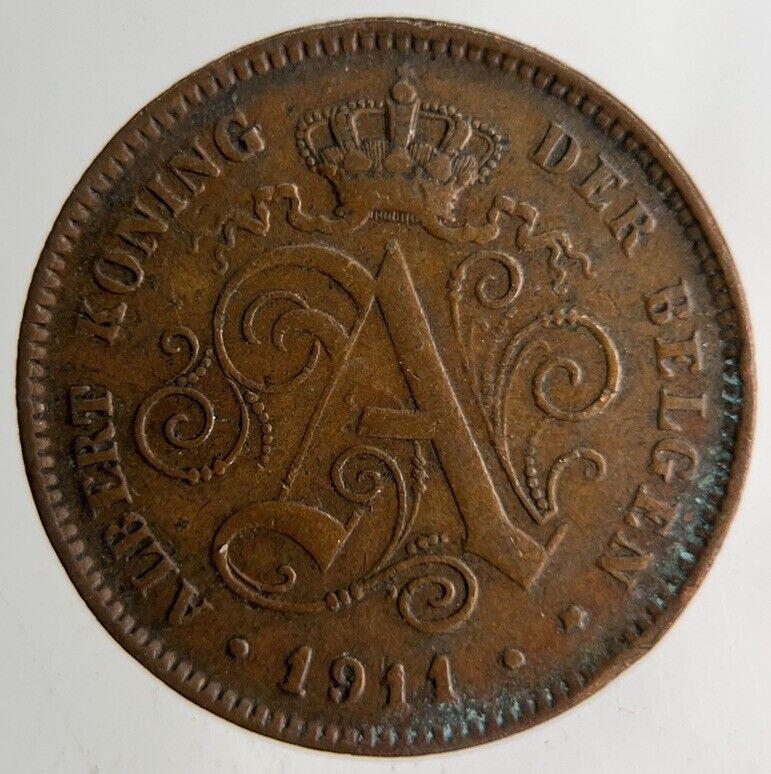 1911 Belgium 2 Cents Coin | Fine Collectable Grade