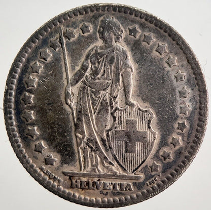 1910 Switzerland 1 One Franc Silver Coin | Fine Collectable Grade | a3503