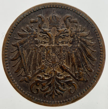 1911 Austria 2 Heller Coin | Very High Grade | a7303
