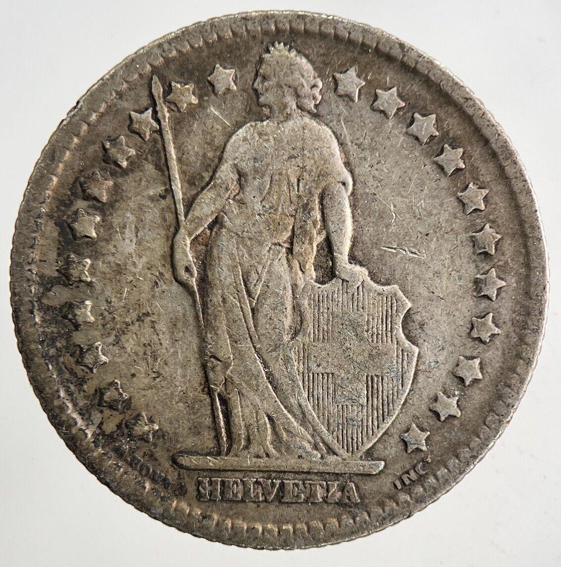 1910 Switzerland Swiss 1 Franc Silver Coin | Fine Collectable Grade