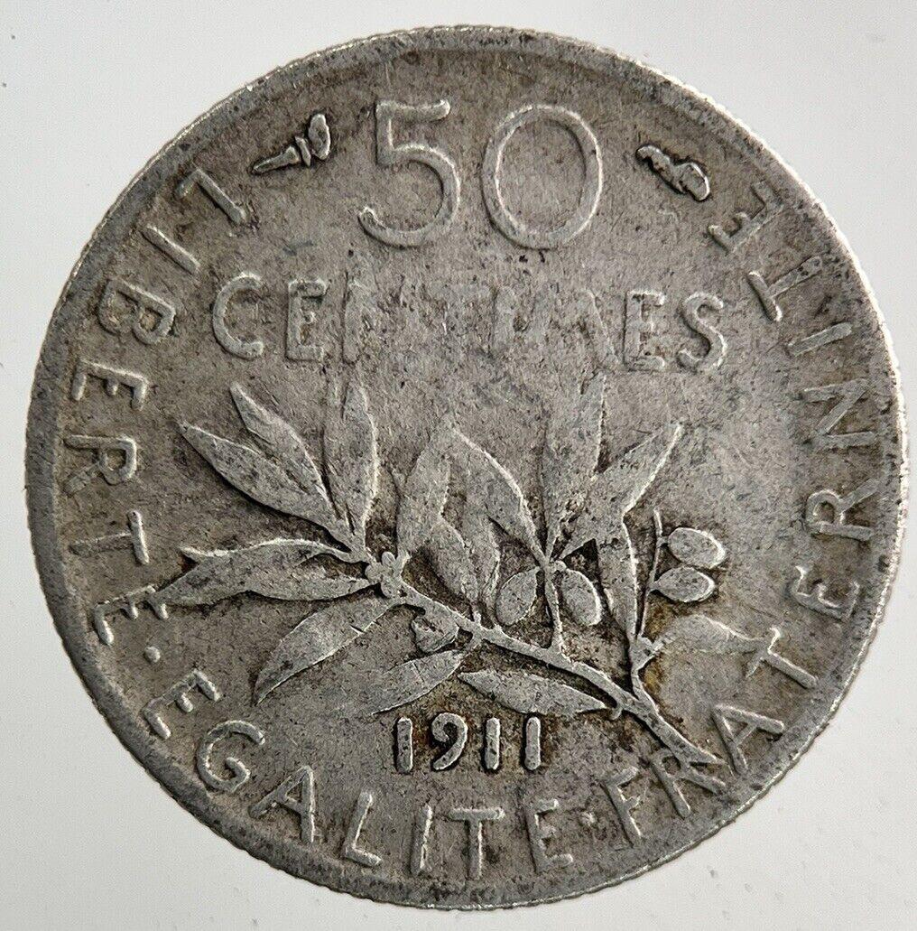 1911 France 50 Centimes Silver Coin | Collectable Grade