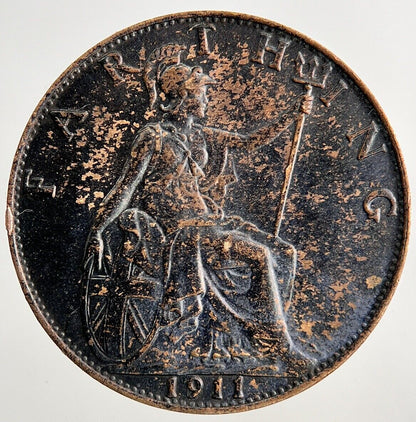 1911 George V Farthing Coin | Very High Grade
