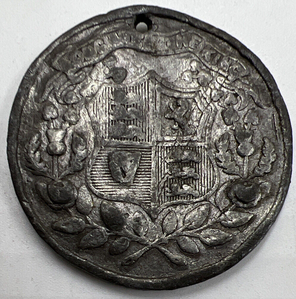 1911 Coronation of King George V British Medal Coin | Fair Grade | a805