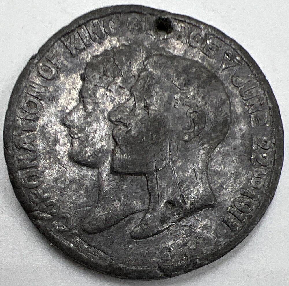 1911 Coronation of King George V British Medal Coin | Fair Grade | a805