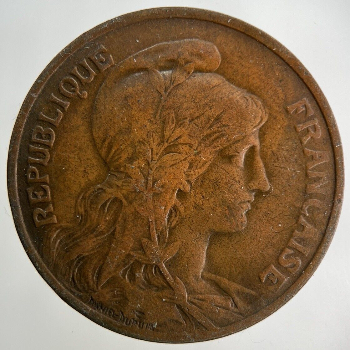 1911 France 10 Centimes Coin | Fine Collectable Grade