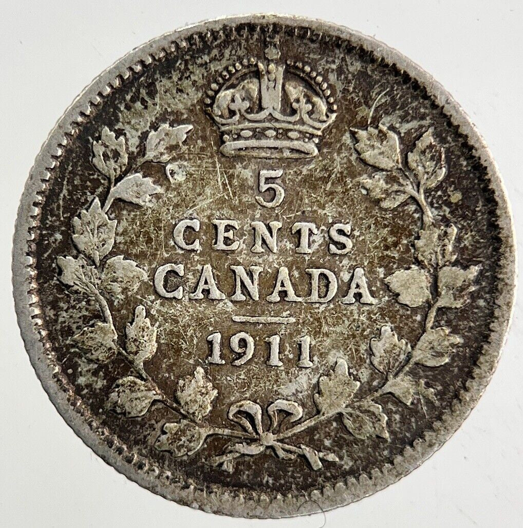 1911 Canada 5 Cents Silver Coin | Collectable Grade