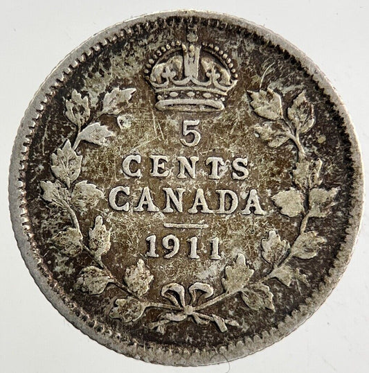 1911 Canada 5 Cents Silver Coin | Collectable Grade