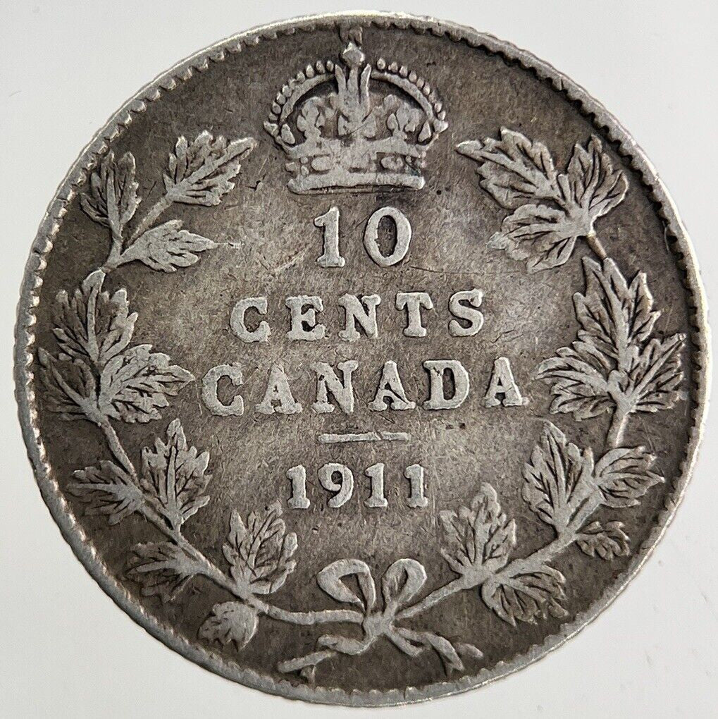 1911 Canada 10 Cents Silver Coin | Collectable Grade