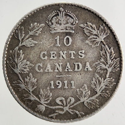 1911 Canada 10 Cents Silver Coin | Collectable Grade