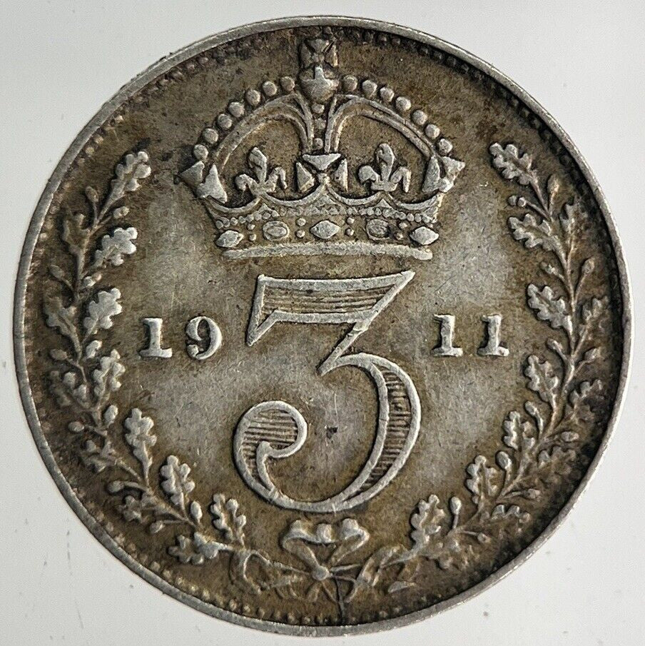 1911 George V Threepence Silver Coin | Very High Grade