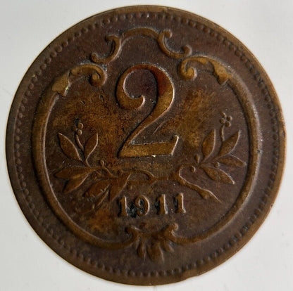 1911 Germany 2 Pfennig Coin | Fine Collectable Grade